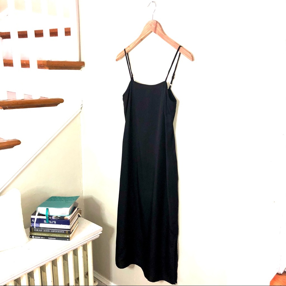 Lou & Grey Fluid Twill Midi Slip Dress